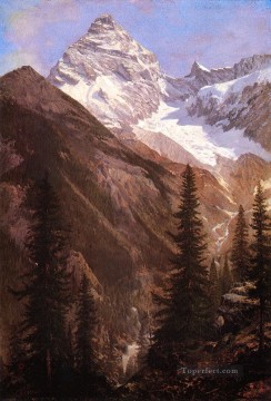 Canadian Rockies Asulkan Glacier Albert Bierstadt Mountain Oil Paintings